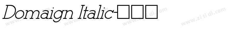 Domaign Italic字体转换